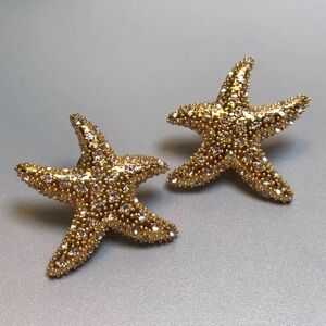 J. Crew Gold Starfish Stud Earrings